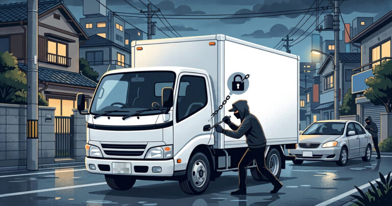 トラックの盗難対策、最後に頼れるのは「物理的に動かさせない」こと。パーマンのハンドルロックで始める、1台からできる車両の安全対策