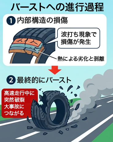 バーストへの進行過程